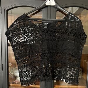 Torrid Black Lace Blouse
